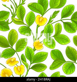 peanut vector pattern on white background Stock Vector