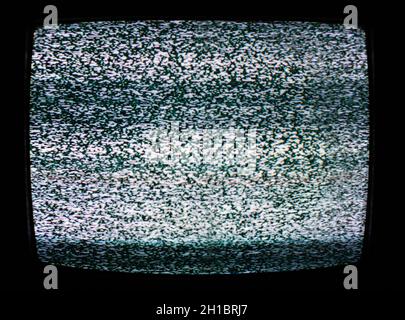 No signal TV texture. Television grainy noise effect as a background. No signal retro vintage television pattern. Interfering signal in analog televis Stock Photo