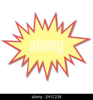 Flash starburst stars in cartoon style, speech bubble icon stock illustration Stock Vector