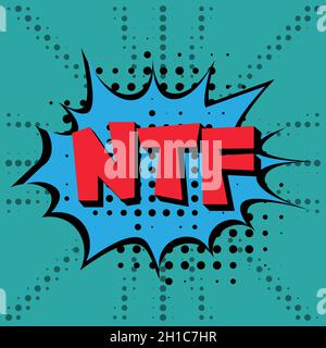 NTF halftone vector illustration Stock Vector