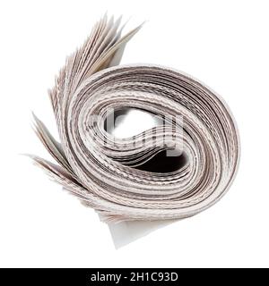 Roll of newspapers. Stock Photo