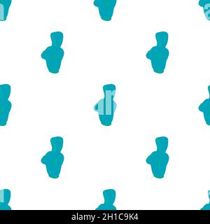 Blue hoodie pattern seamless background texture repeat wallpaper geometric vector Stock Vector