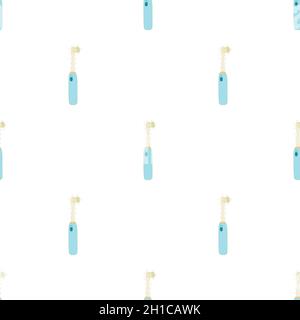 Electric toothbrush pattern seamless background texture repeat wallpaper geometric vector Stock Vector