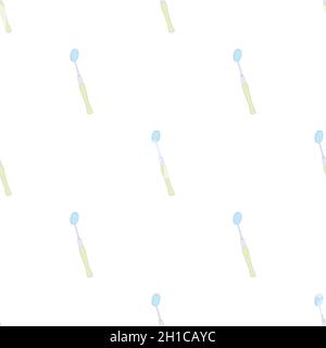 Dental mirror pattern seamless background texture repeat wallpaper geometric vector Stock Vector