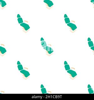 Green dentist chair pattern seamless background texture repeat wallpaper geometric vector Stock Vector