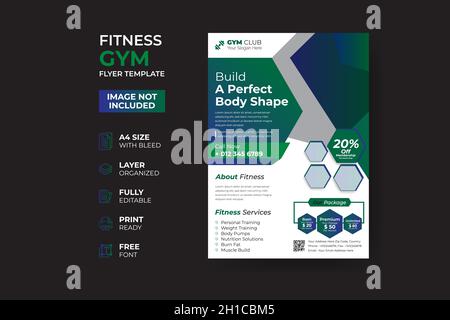 modern gym fitness yoga flyer poster template Stock Vector