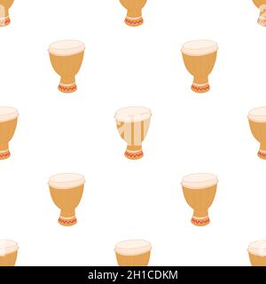 Drum of aborigines pattern seamless background texture repeat wallpaper geometric vector Stock Vector