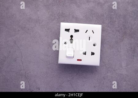 a lighting switch on black background  Stock Photo