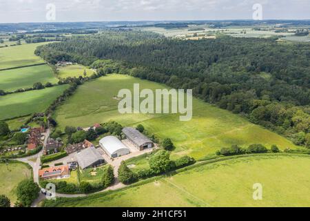 English Farms from the air Stock Photo