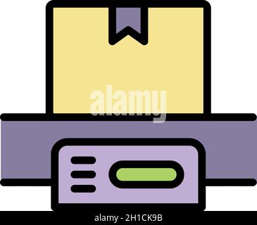 Parcel scanner icon. Outline parcel scanner vector icon for web design ...