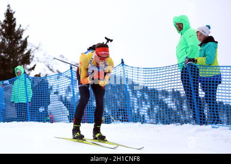 Philipp Horn (SV Eintracht Frankenhain)      IBU Biathlon-Weltmeisterschaft Antholz 2020 - Stock Photo