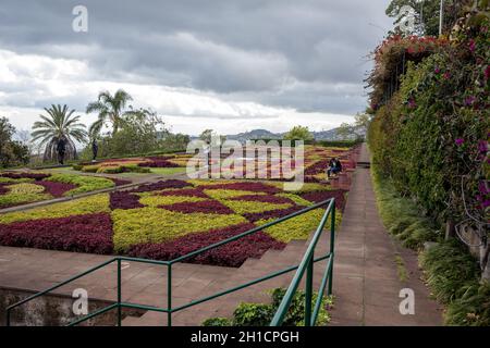 Funchal, Madeira, Portugal - April 23, 2018: Tropical Botanical Garden in Funchal on Madeira island, Portugal Stock Photo