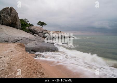 the Sai Noi Beach near the Village of Khao Tao near the Town of Pranburi on the Golf of Thailand south the Town of Hua Hin in Thailand.   Thailand, Hu Stock Photo