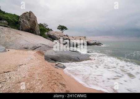 the Sai Noi Beach near the Village of Khao Tao near the Town of Pranburi on the Golf of Thailand south the Town of Hua Hin in Thailand.   Thailand, Hu Stock Photo