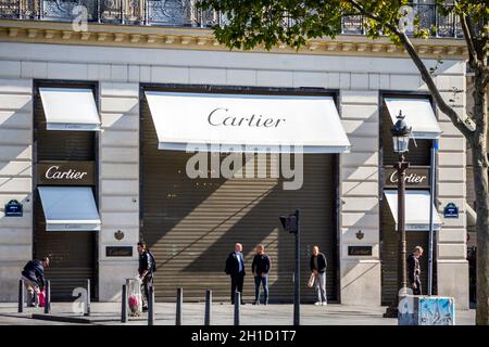 Exclusive Cartier Shop On Champs Elysees Stock Photo 501645337