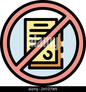 Homeless man without document icon. Outline homeless man without document vector icon color flat isolated Stock Vector
