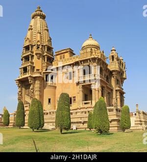 CAIRO, EGYPT - MARCH 03: Baron Palace in Cairo on MARCH 03, 2010. Abandoned Baron Empain Palace in Heliopolis City in Cairo, Egypt. Stock Photo