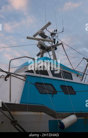 View of antennas on a ship Stock Photo - Alamy