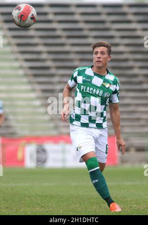 LAVRADIO, PORTUGAL - OCTOBER 16: Goncalo Franco of Moreirense FC in action ,during the Portuguese Cup match between Oriental Dragon FC and Moreirense FC at Estadio Alfredo Da Silva on October 16, 2021 in Lavradio, Portugal. (MB Media) Stock Photo