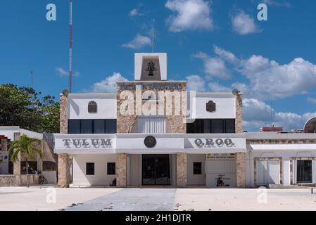 city Hall of Tulum, Quintana Roo, Mexico Stock Photo