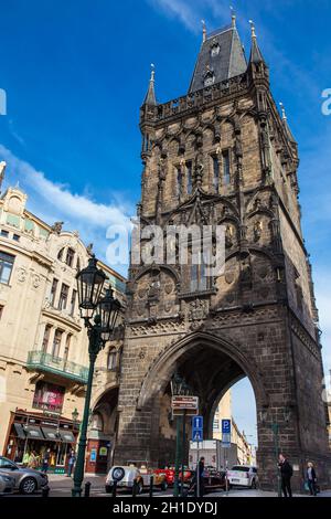 The Powder Tower or Powder Gate a gothic tower ithat used to be one of ...