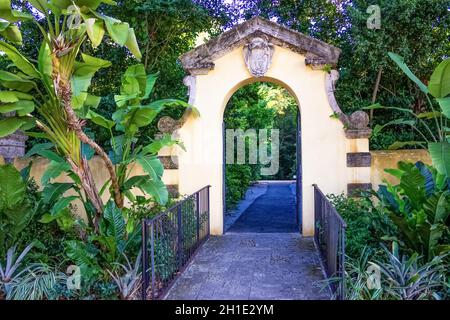 Miami, FL, USA - The entry point of Vizcaya Villa - Museum and Gardens Stock Photo