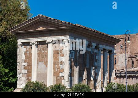 Temple of Portunus or Temple of Fortuna Virilis in Rome Stock Photo