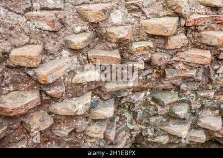ROME, ITALY - APRIL, 2018: Detail of the walls of the famous Colosseum in Rome Stock Photo