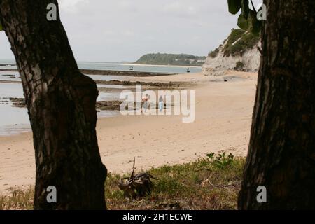 porto seguro, bahia / brazil - january 2, 2010: View of the Espelho Beach in the city of Porto Seguro. *** Local Caption *** Stock Photo