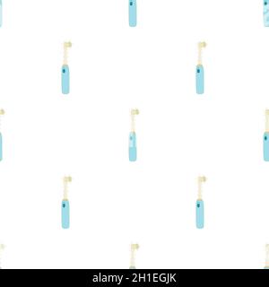 Electric toothbrush pattern seamless background texture repeat wallpaper geometric vector Stock Vector