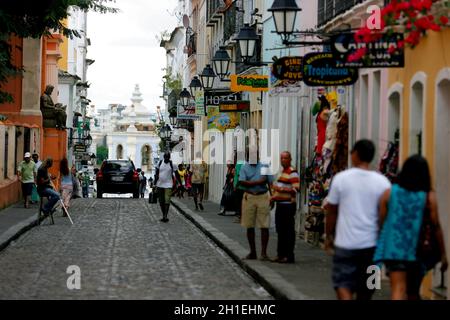 salvador, bahia / brazil - april 17, 2015: tourists are seen of the Pelourinho, historic center of the city of Salvador.    *** Local Caption *** Stock Photo