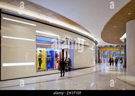 SEOUL, SOUTH KOREA - April 1, 2016 : Chanel shop in recently opened Lotte Avenuel Korea’s largest department store dedicated to top-shelf luxury goods Stock Photo