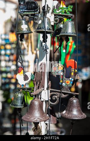 SINTRA, PORTUGAL - MAY, 2018: Beautiful crafts being sold on the