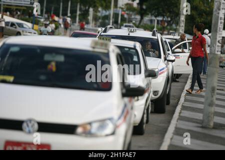 salvador, bahia / brazil - may 31, 2016: Taxi queue is seen in the city ...