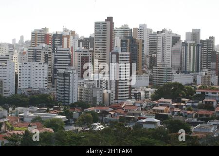 salvador, bahia / brazil  - january 26, 2017: Aerial view of residential real estate between the neighborhoods of Brotas and Federacao in the city of Stock Photo