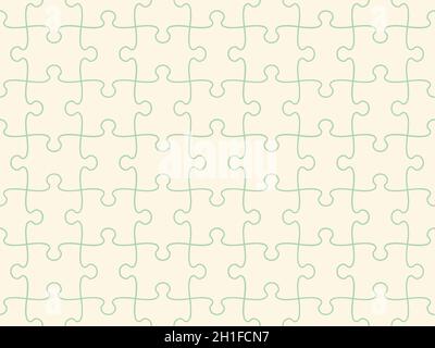 Seamless pattern of completed puzzle pieces grid Stock Vector