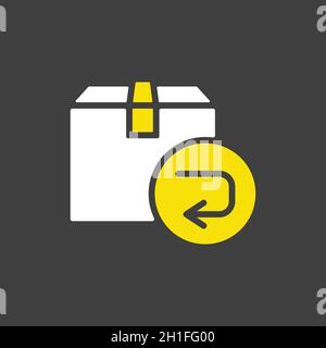 Return purchase glyph icon. E-commerce sign. Graph symbol for your web site design, logo, app, UI. Vector illustration, EPS10. Stock Vector