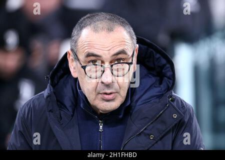 Torino, Italy. 19th January 2020. Italian Serie A. Juventus Fc vs Parma Calcio. Maurizio Sarri , head coach of Juventus FC. Stock Photo