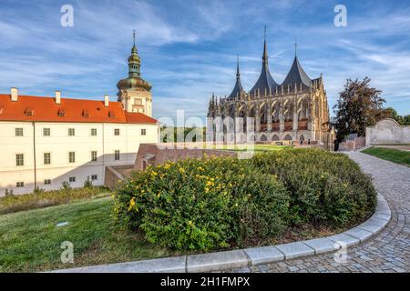 Saint Barbara's Cathedral and Jesuit College, Roman Catholic church in Kutna Hora, Bohemia, UNESCO WORLD HERITAGE,Czech Republic Stock Photo