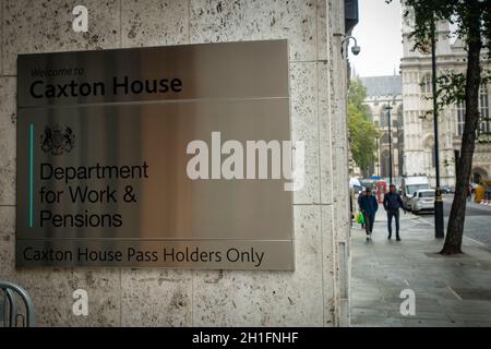 London- Department for Work & Pensions at Caxton House in Westminster. UK government building. Stock Photo