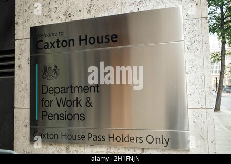 London- Department for Work & Pensions at Caxton House in Westminster. UK government building Stock Photo