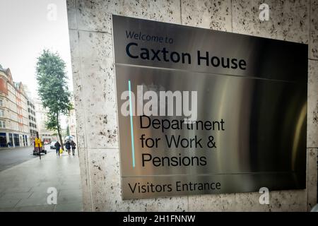 London- Department for Work & Pensions at Caxton House in Westminster. UK government building Stock Photo