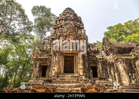 Thommanon temple ruins is Khmer ancient temple in complex Angkor Wat in Siem Reap, Cambodia in a summer day Stock Photo