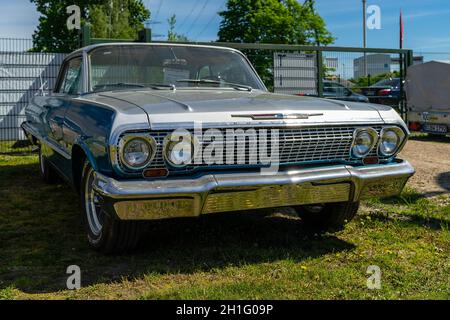 BERLIN - MAY 05, 2018: Full-size car Chevrolet Impala, 1963. Stock Photo