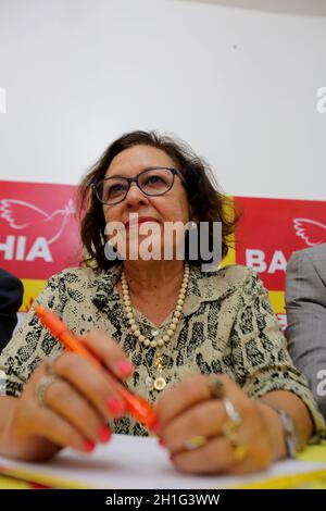 salvador, bahia / brazil - december 12, 2017: Lidice da Mata, Federal Deputy, seen during an interview. *** Local Caption *** Stock Photo