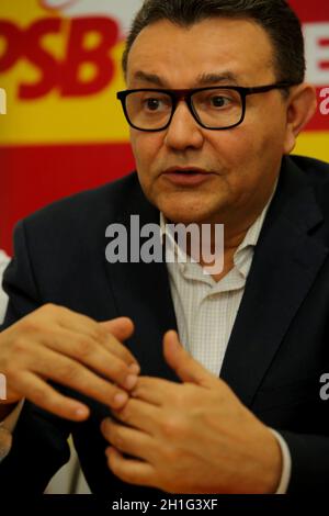 salvador, bahia / brazil - december 11, 2017: Carlos Siqueira, national president of the Brazilian Socialist Party (PSB) seen during an event in the c Stock Photo