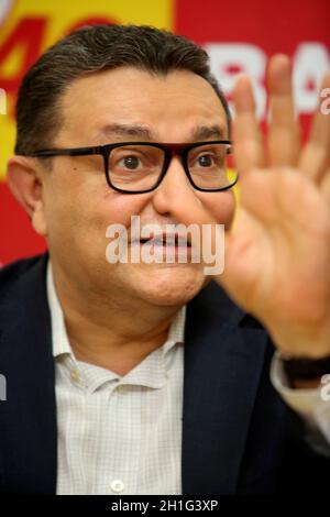 salvador, bahia / brazil - december 11, 2017: Carlos Siqueira, national president of the Brazilian Socialist Party (PSB) seen during an event in the c Stock Photo