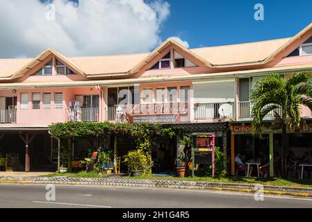 Le Gosier, Guadeloupe - December 20, 2016: The Le Massai Restaurant in Le Gosier, Guadeloupe, an overseas region of France, Lesser Antilles, Caribbean Stock Photo