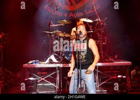 salvador, bahia / brazil - september 29, 2006: Nasci, singer of the band Ira is seen during the band's performance in the city of Salvador. *** Local Stock Photo