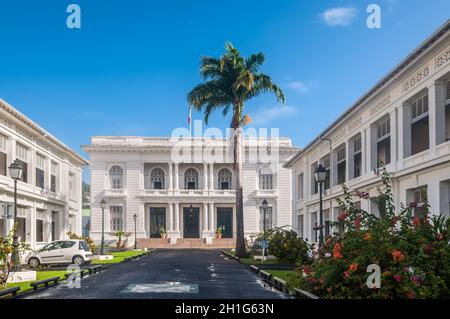 Fort-de-France, Martinique - December 19, 2016: Prefecture of Martinique in Fort-de-France, Martinique, Caribbean. Martinique is an insular region of Stock Photo